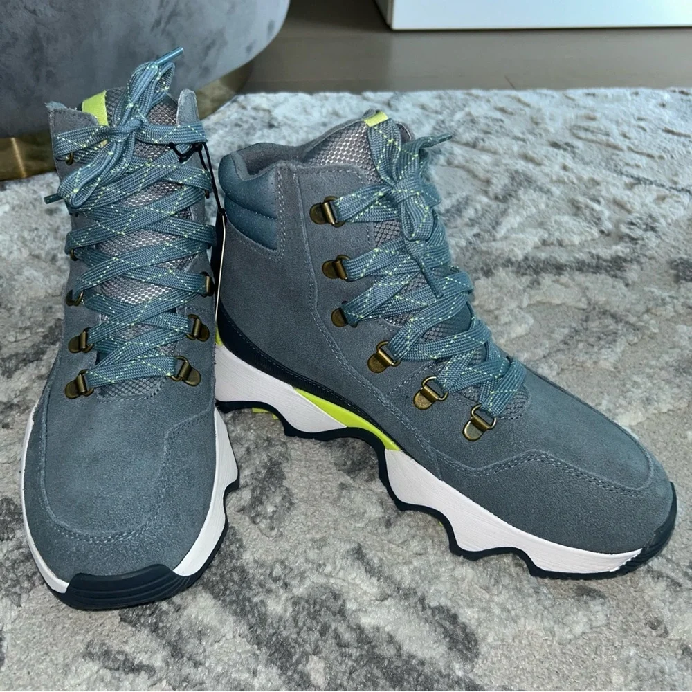 Sorel Blue Grey Kinetic Impact Conquest Waterproof Boots - Picture 7 of 16